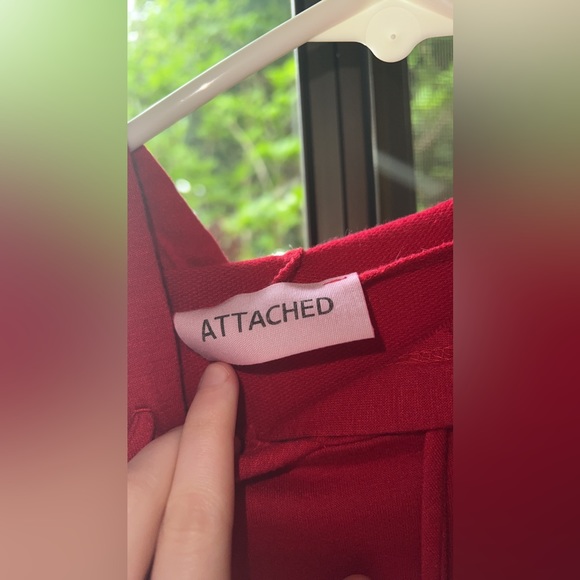 Attached LA Vintage Red Crop Top Hoodie - Picture 5 of 5